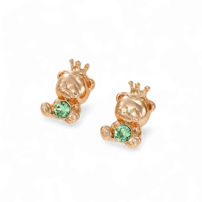 Teddy Bear 18K Gold Plated Stud Earrings