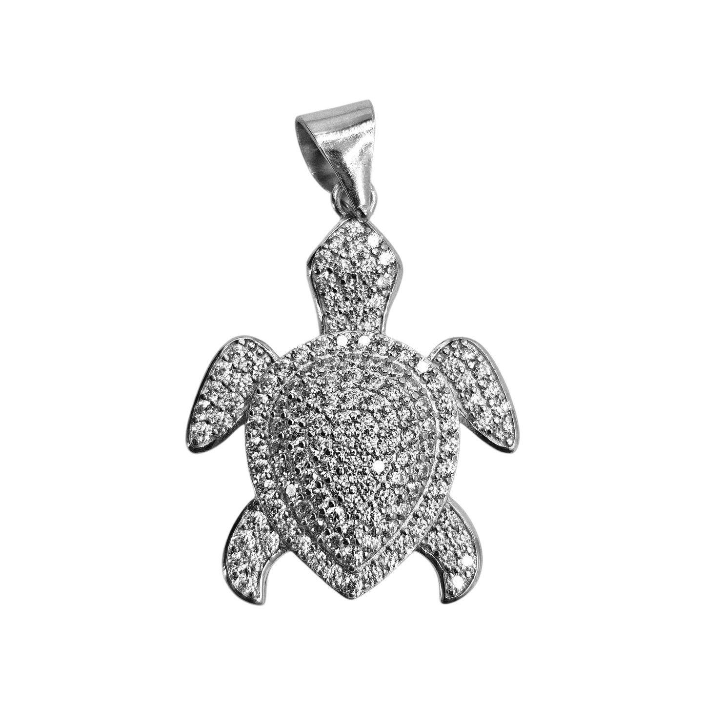Turtle Pendant Silver 925 Cubic Zirconia Stones for Women