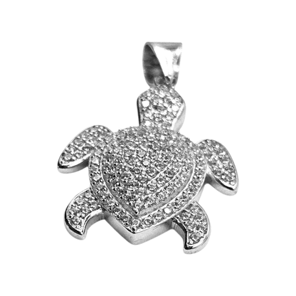 Turtle Pendant Silver 925 Cubic Zirconia Stones for Women