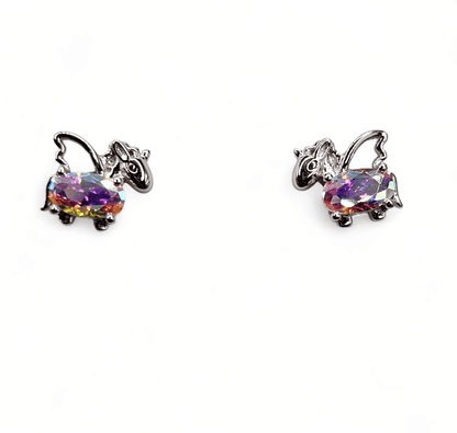 Unicorn Stud Earrings Silver 925 for Girls