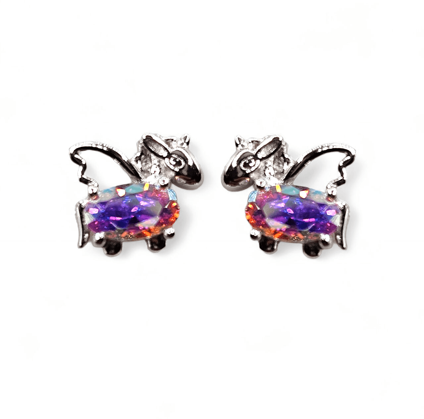 Unicorn Stud Earrings Silver 925 for Girls