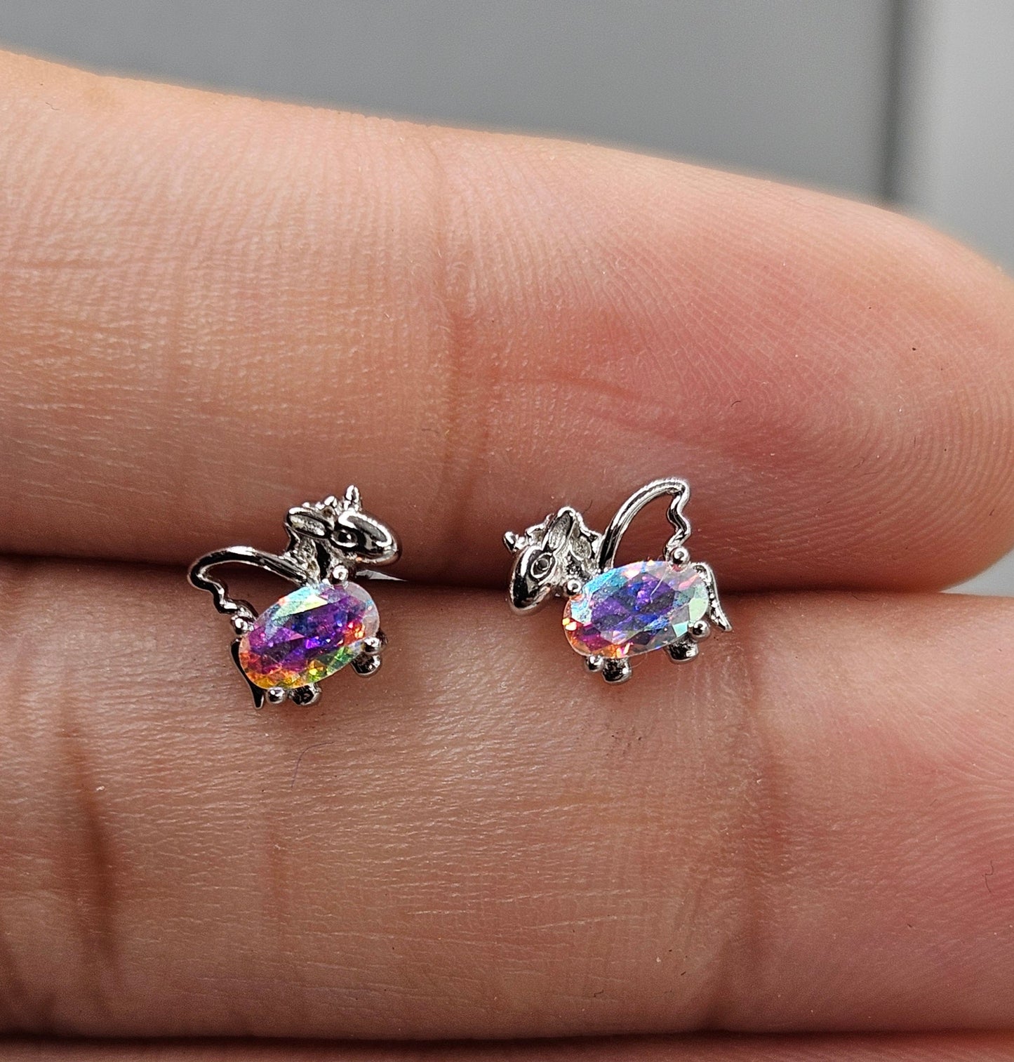 Unicorn Stud Earrings Silver 925 for Girls