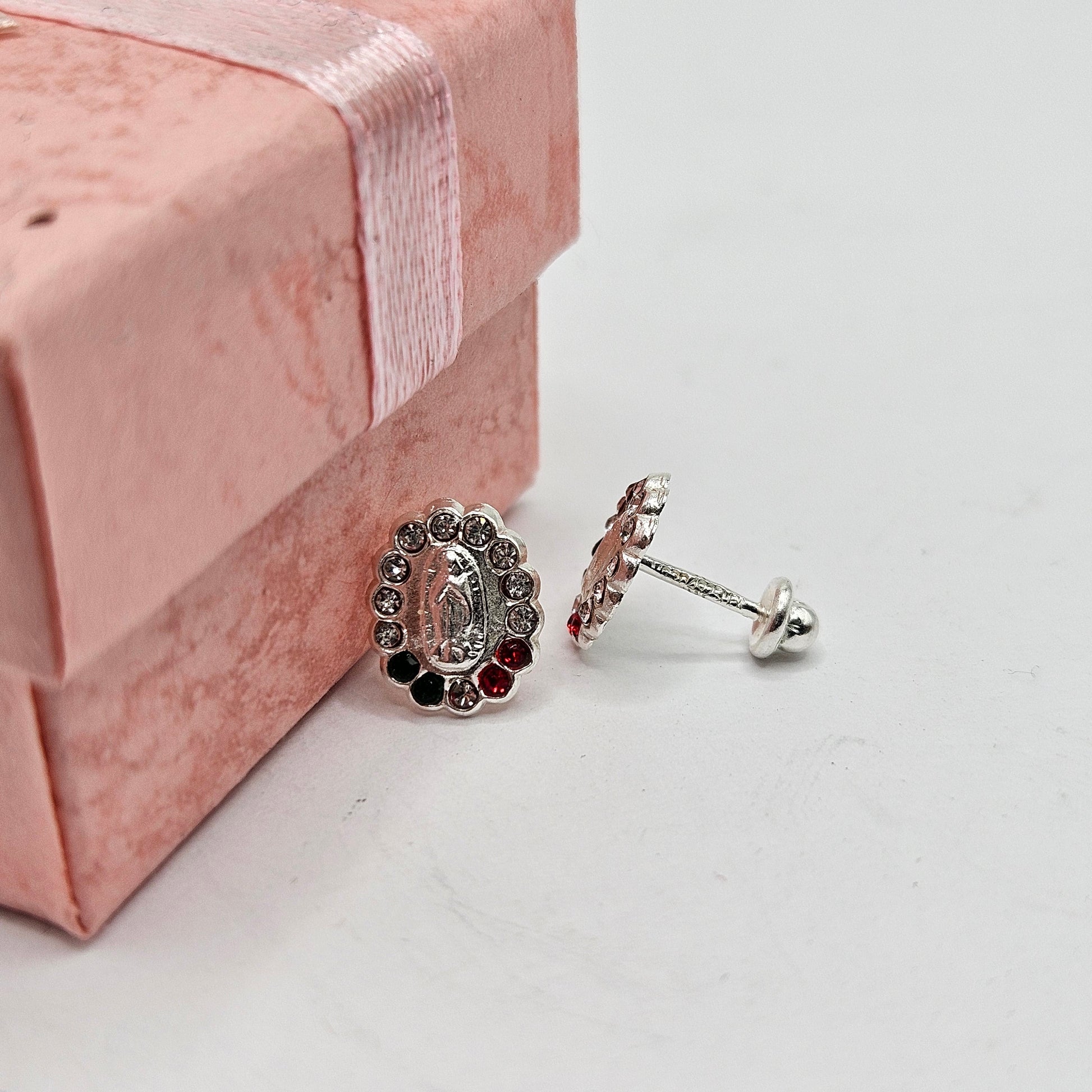 Virgen Maria S925 Silver Baby Earrings