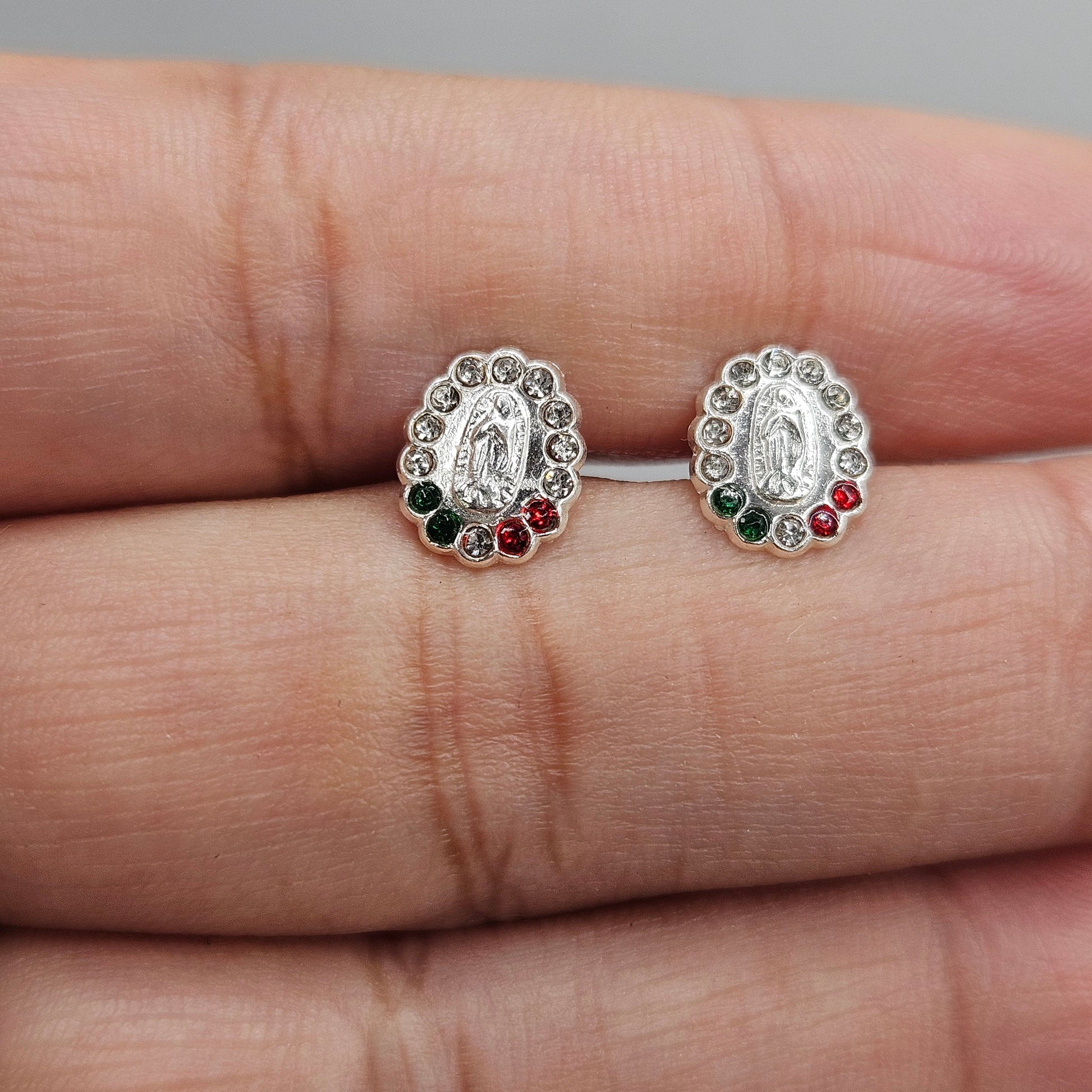 Virgen Maria S925 Silver Baby Earrings