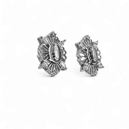 Virgen Maria Silver 925 Stud Earrings for Women