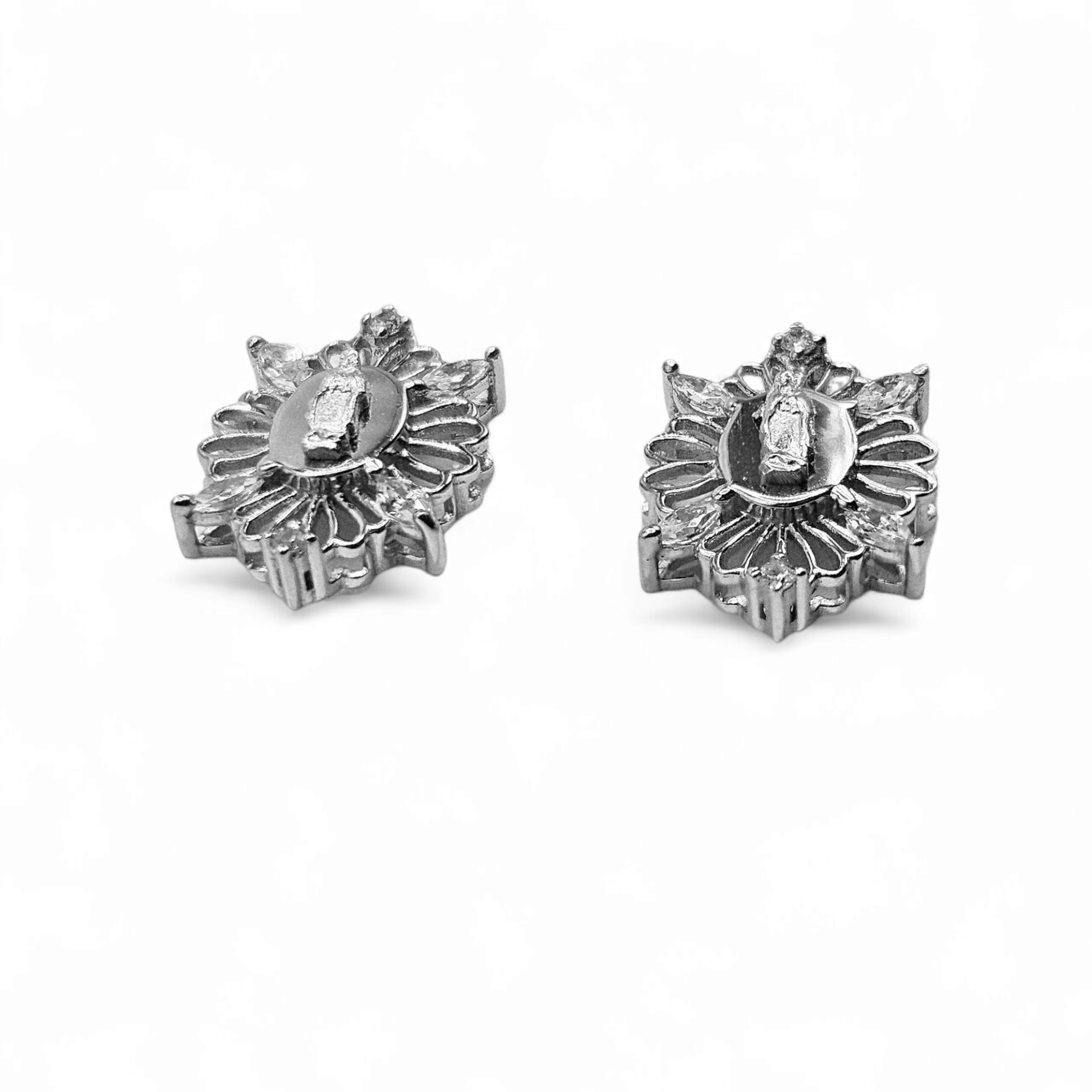 Virgen Maria Silver 925 Stud Earrings for Women
