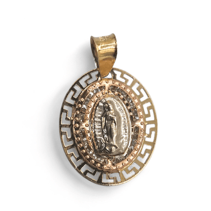 Virgin Mary 14K Gold Pendant Dual Color Nuestra Señora de Guadalupe
