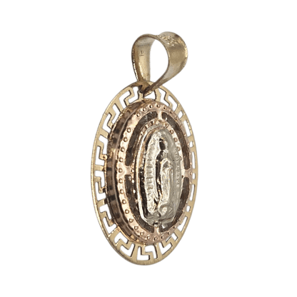 Virgin Mary 14K Gold Pendant Dual Color Nuestra Señora de Guadalupe