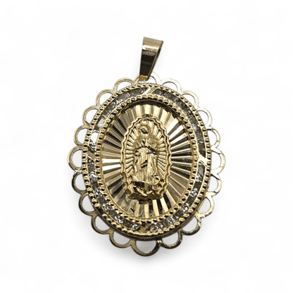 Virgin Mary 14K Gold Pendant Nuestra Señora de Guadalupe