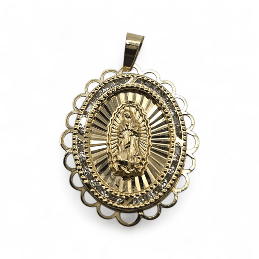 Virgin Mary 14K Gold Pendant Nuestra Señora de Guadalupe