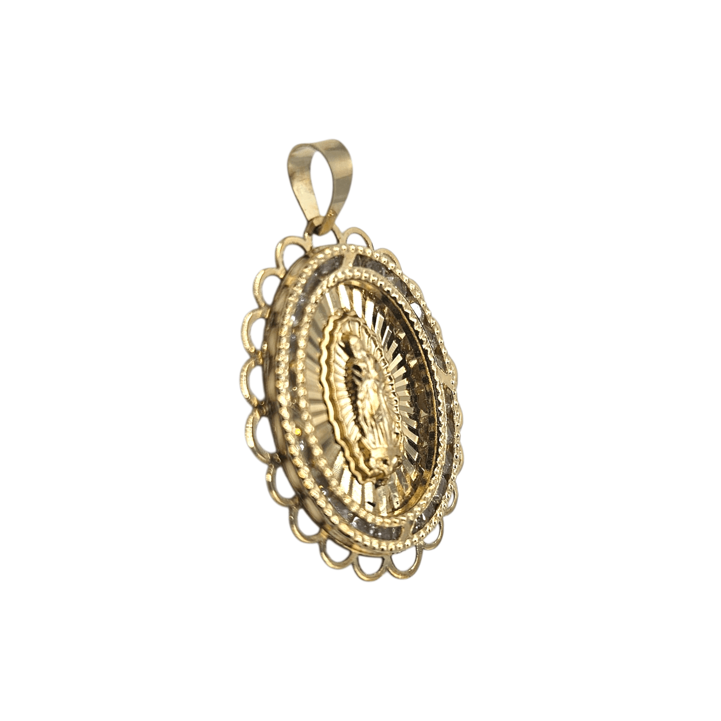 Virgin Mary 14K Gold Pendant Nuestra Señora de Guadalupe