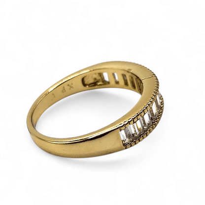 Wedding Band 14k Gold Plated for Women 4mm