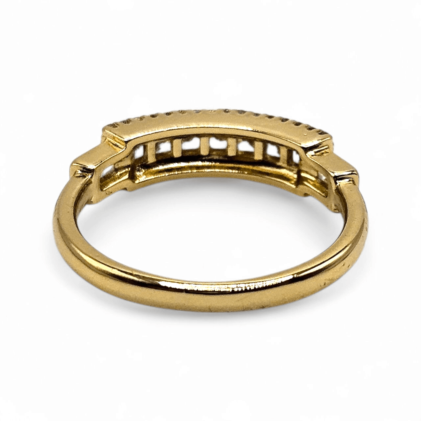 Weding Band Square Shape Ring 14k Gold Plated for Women 4mm