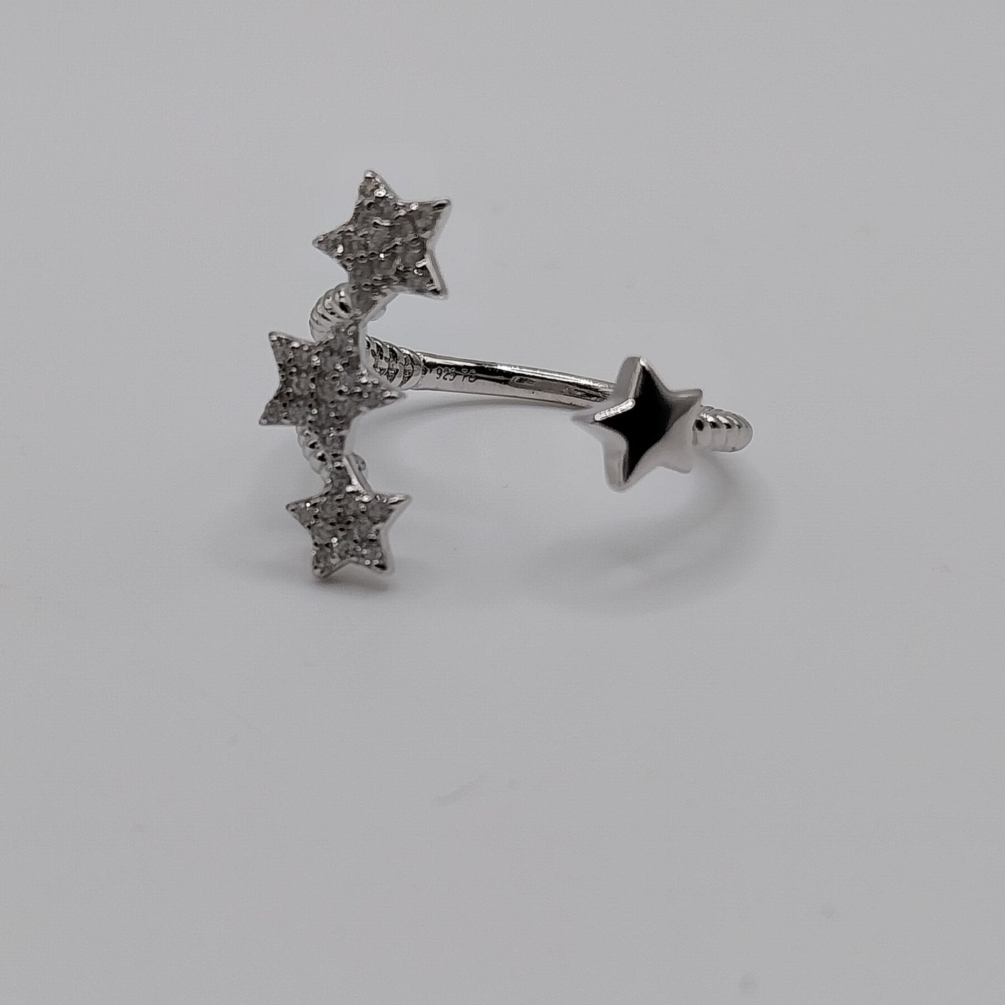 4 Stars Silver 925 Ring with  Cubic Zirconia Stones