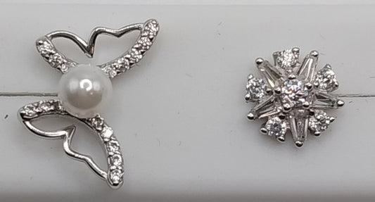 Butterfly and snowflake earing set
