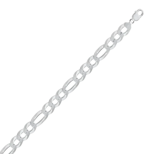 Figaro Silver 925 Bracelet 7"